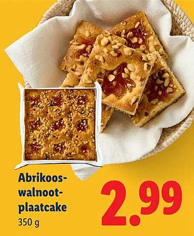 Abrikoos-walnoot- plaatcake 350 g
