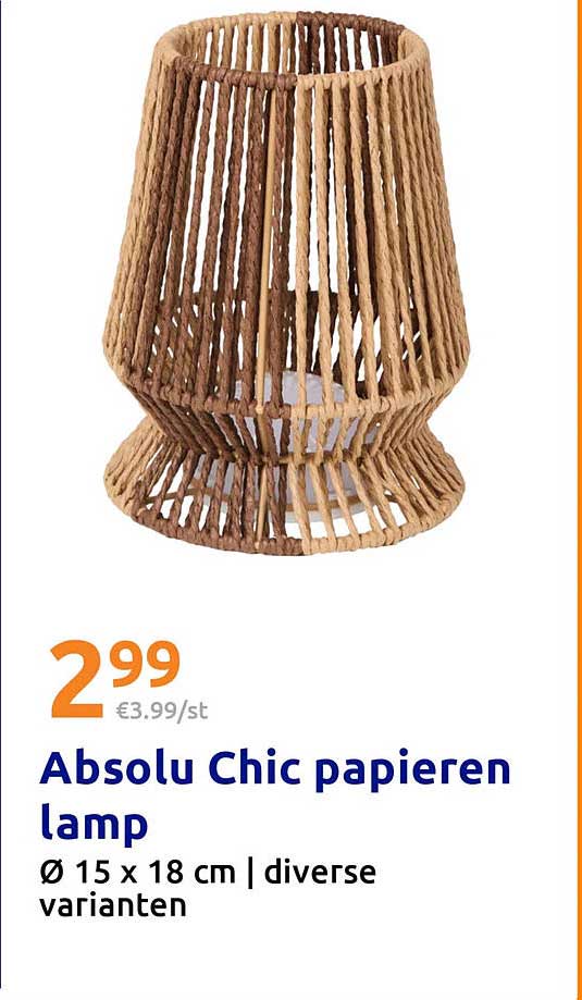 Absolu Chic papieren lamp Ø 15 x 18 cm | diverse varianten