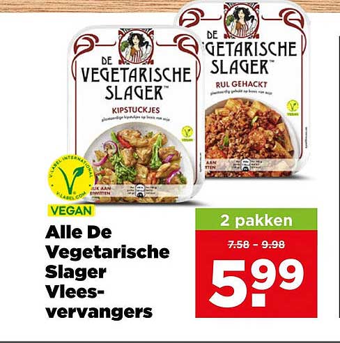 Alle De Vegetarische Slager vleesvervangers