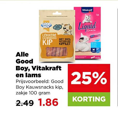 Alle Good Boy, Vitakraft en Iams