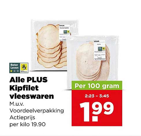 Alle PLUS Kipfilet vleeswaren
