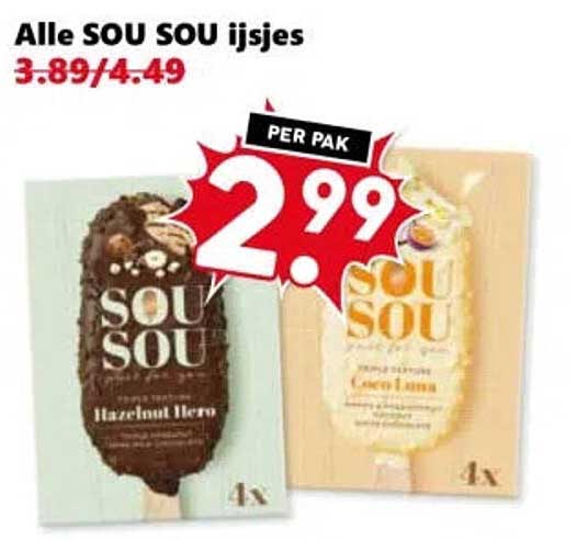 Alle SOU SOU ijsjes