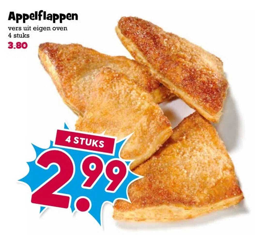Appelflappen vers uit eigen oven 4 stuks
