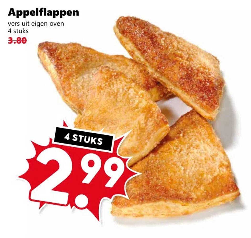 Appelflappen vers uit eigen oven 4 stuks