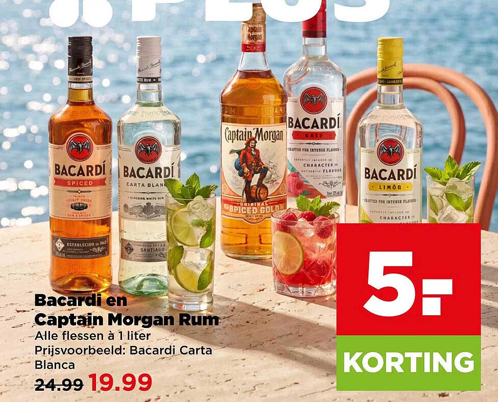 Bacardi en Captain Morgan Rum