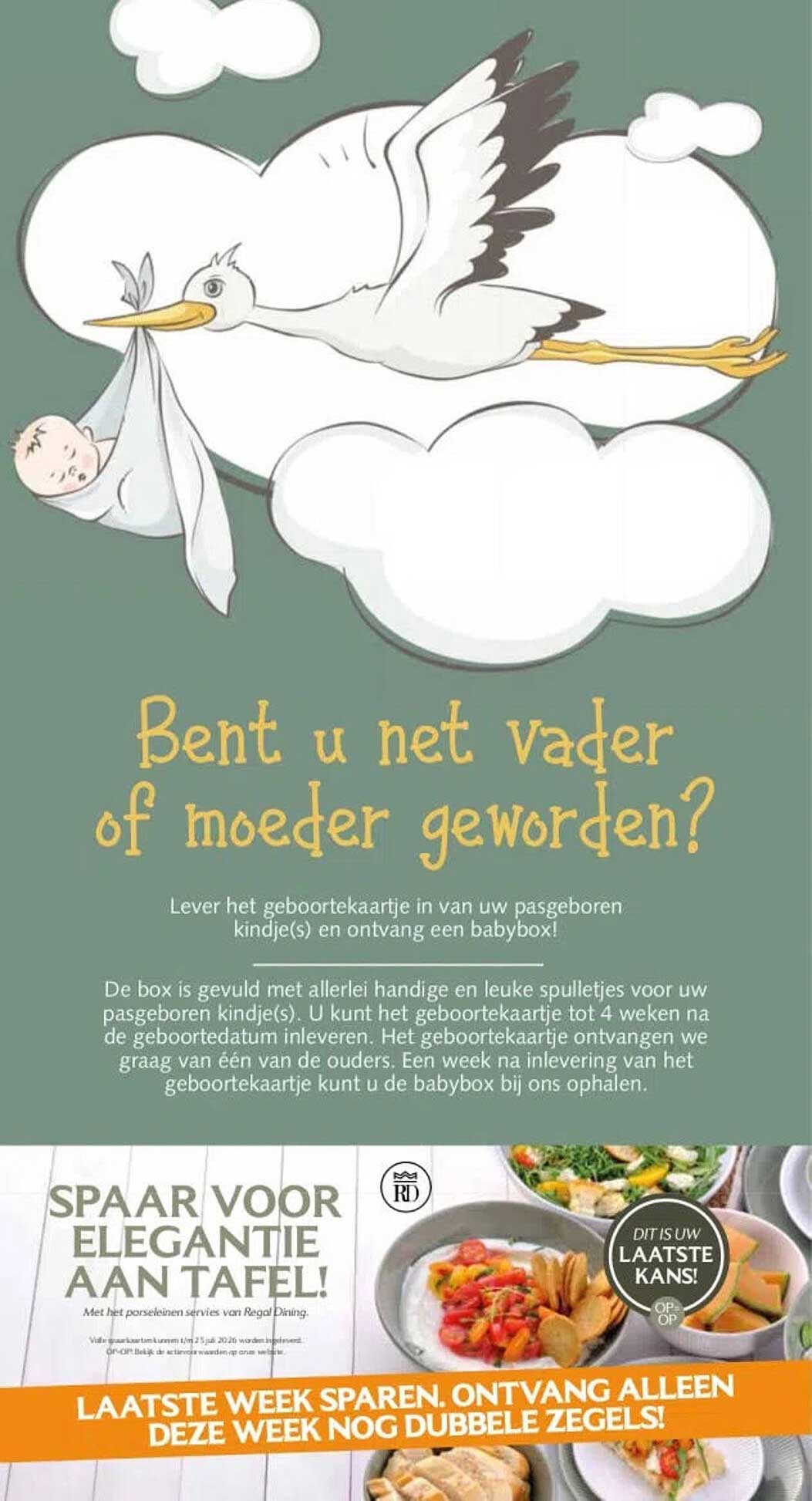Bent u net vader of moeder geworden?