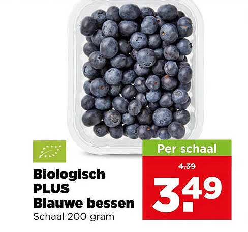 Biologisch PLUS Blauwe bessen Schaal 200 gram