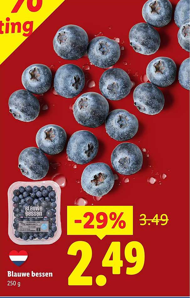Blauwe bessen 250 g -29%