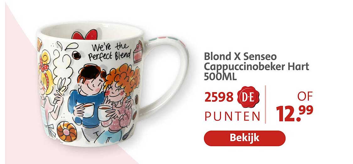 Blond X Senseo Cappuccinobeker Hart 500ML