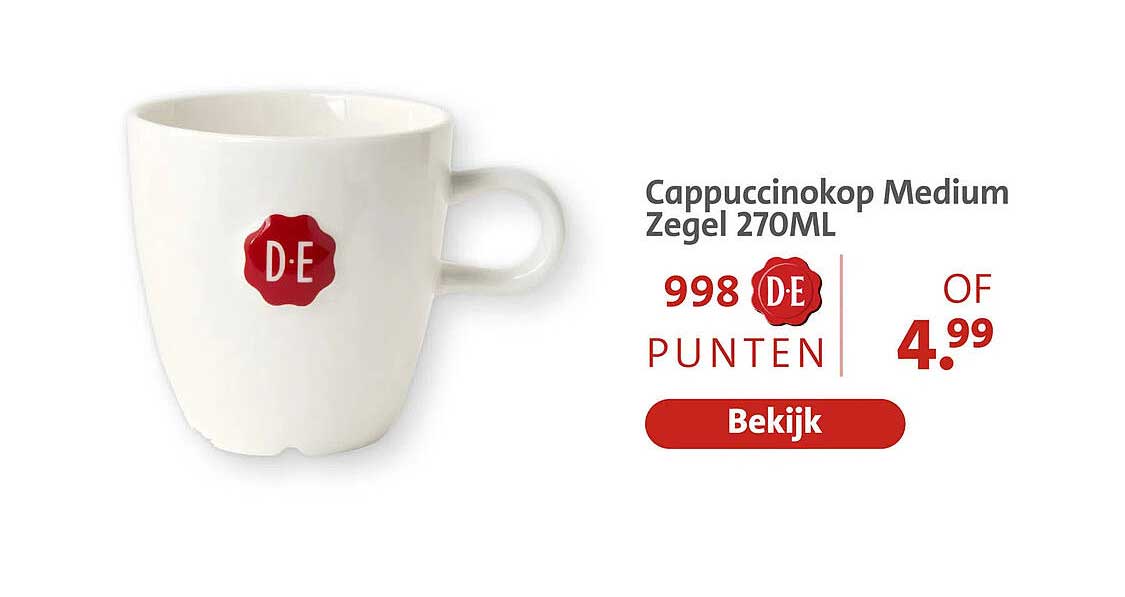 Cappuccinokop Medium Zegel 270ML