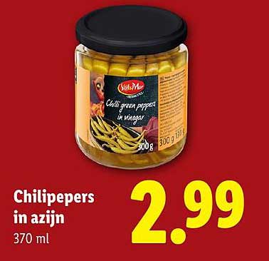 Chilipepers in azijn