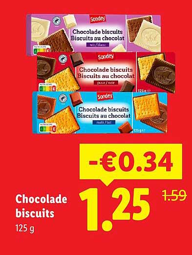 Chocolade biscuits 125 g