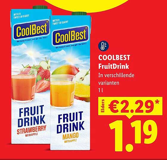 COOLBEST FruitDrnk In verschillende varianten 1 l