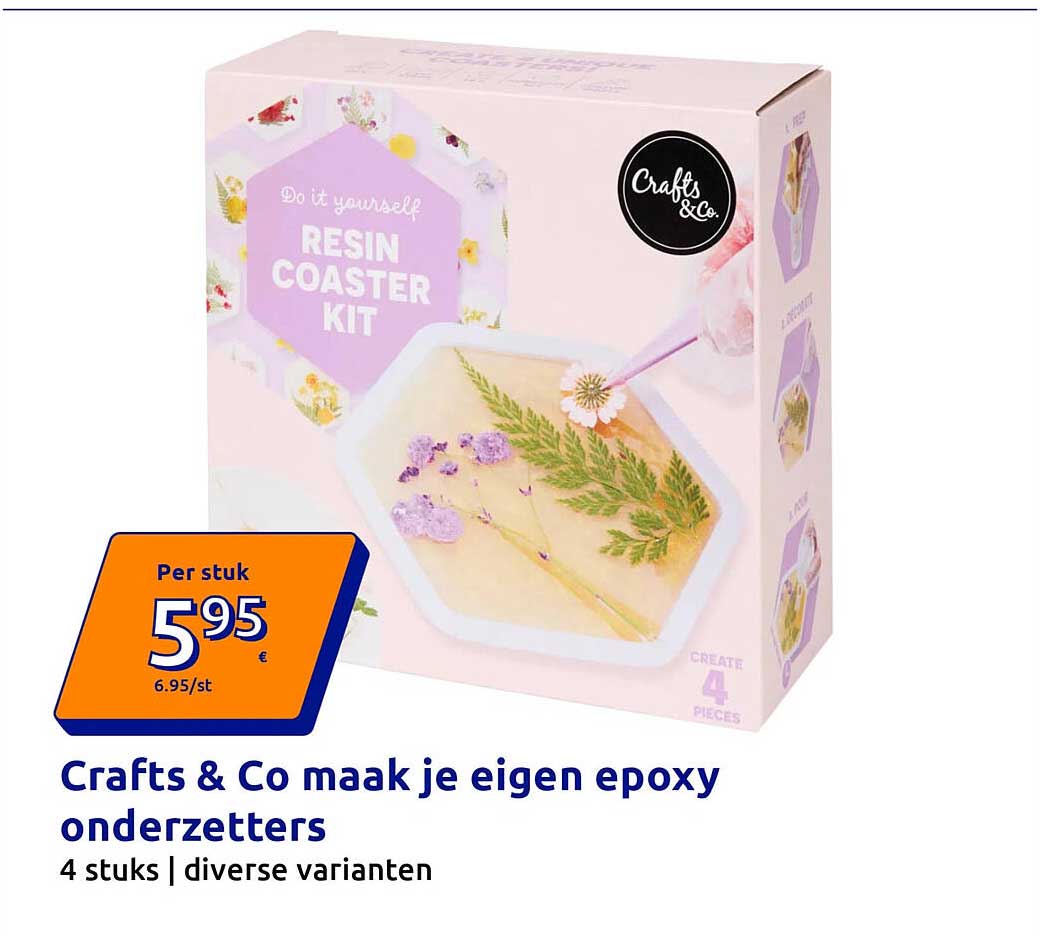 Crafts & Co maak je eigen epoxy onderzetters