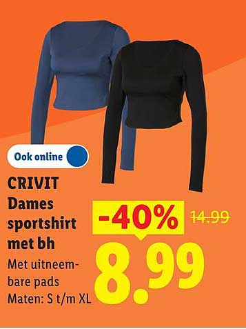 CRIVIT Dames sportshirt met bh