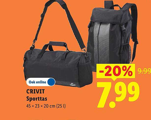 CRIVIT Sporttas -20%