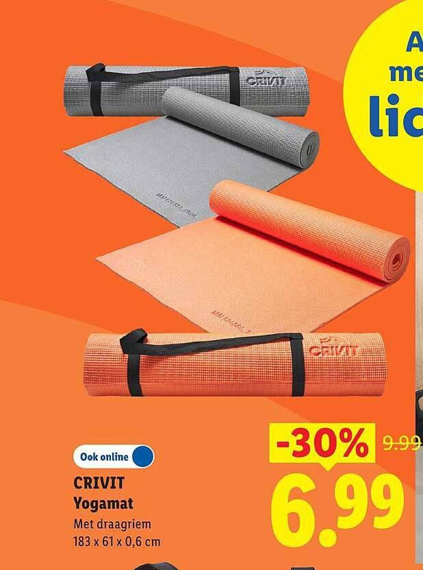 CRIVIT Yogamat Met draagriem 183 x 61 x 0,6 cm -30%