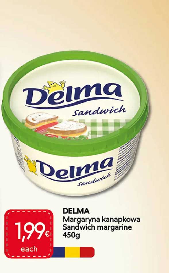 DELMA Margaryna kanapkowa Sandwich margarine 450g
