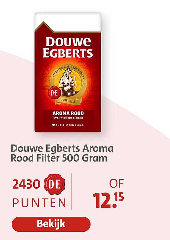 Douwe Egberts Aroma Rood Filter 500 Gram
