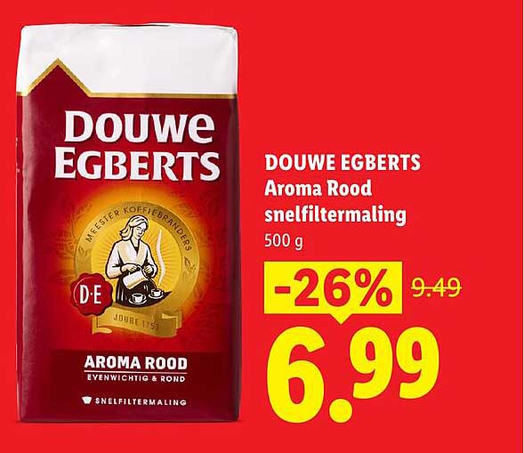 DOUWE EGBERTS Aroma Rood snelfiltermaling 500 g -26%