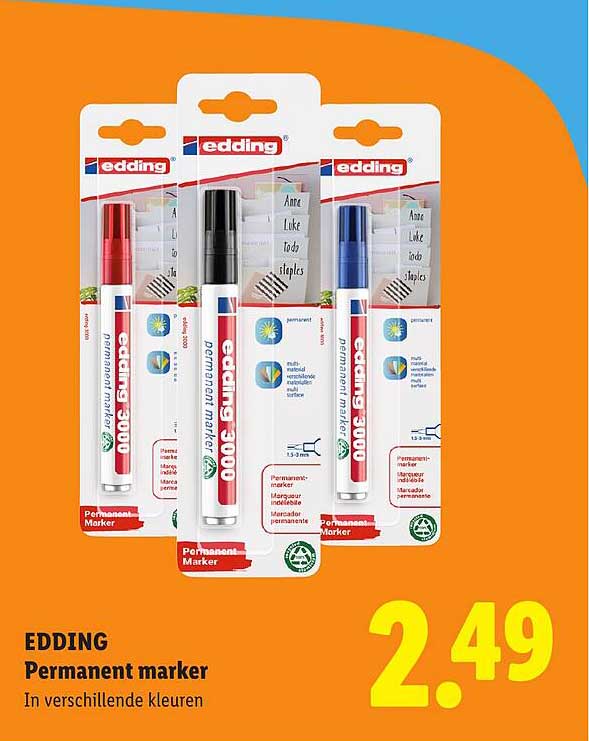 EDDING Permanent marker In verschillende kleuren