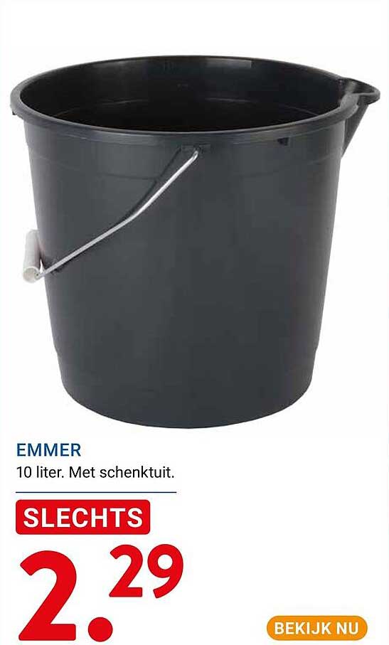 EMMER 10 liter. Met schenktuit. SLECHTS