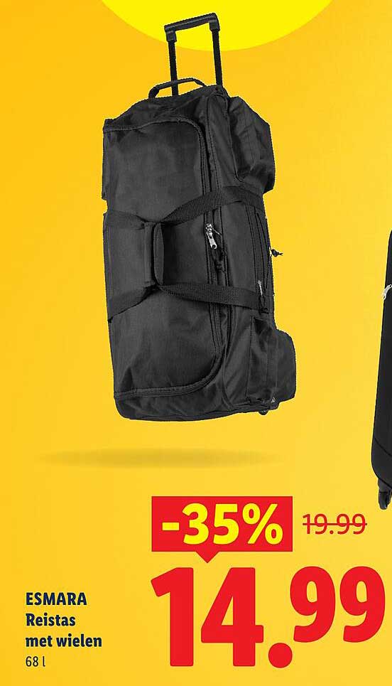 ESMARA Reistas met wielen 68 l