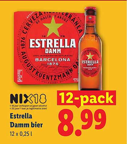 Estrella Damm bier 12 x 0,25 l 12-pack