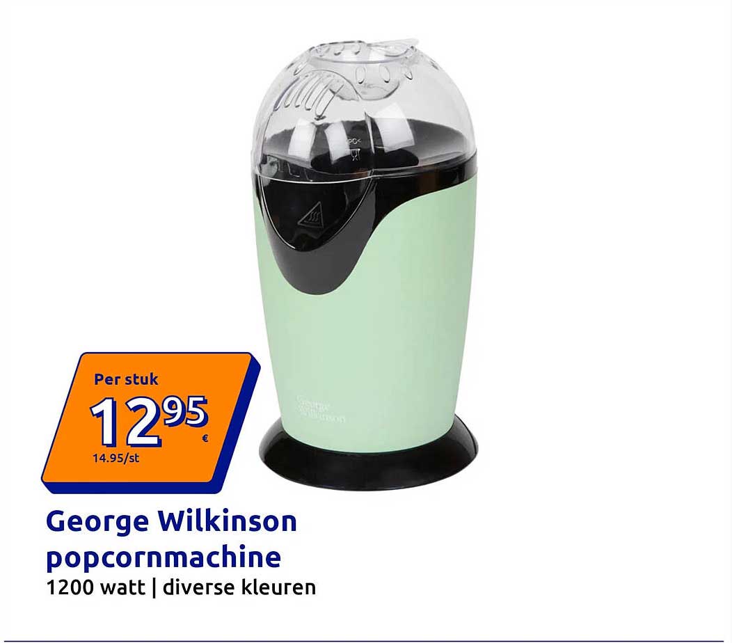 George Wilkinson popcornmachine 1200 watt | diverse kleuren