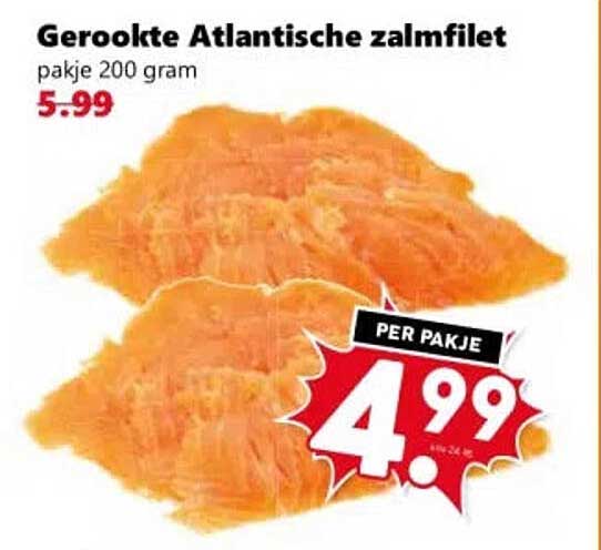 Gerookte Atlantische zalmfilet