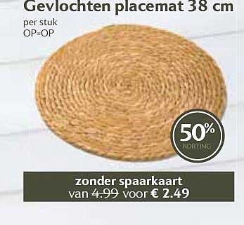 Gevlochten placemat 38 cm