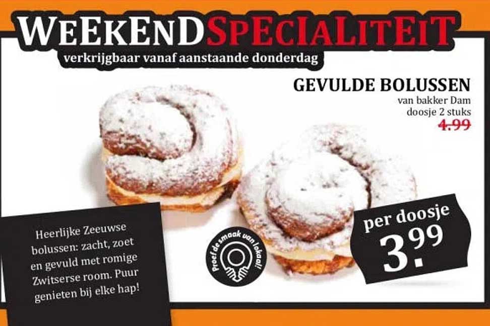GEVULDE BOLUSSEN van bakker Dam doosje 2 stuks