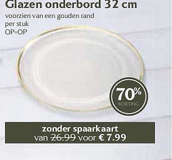 Glazen onderbord 32 cm