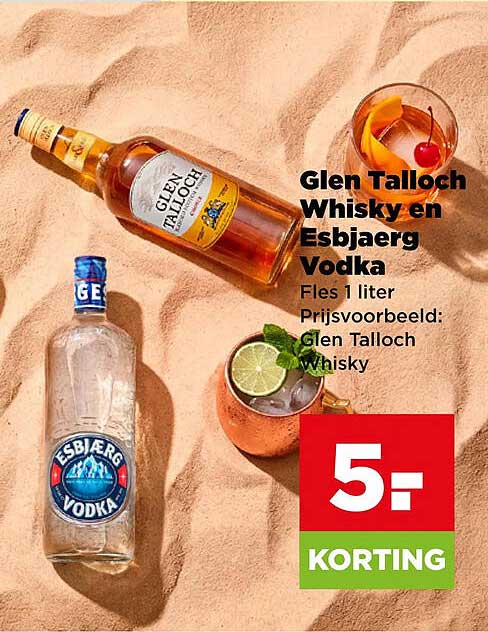 Glen Talloch Whisky en Esbjaerg Vodka