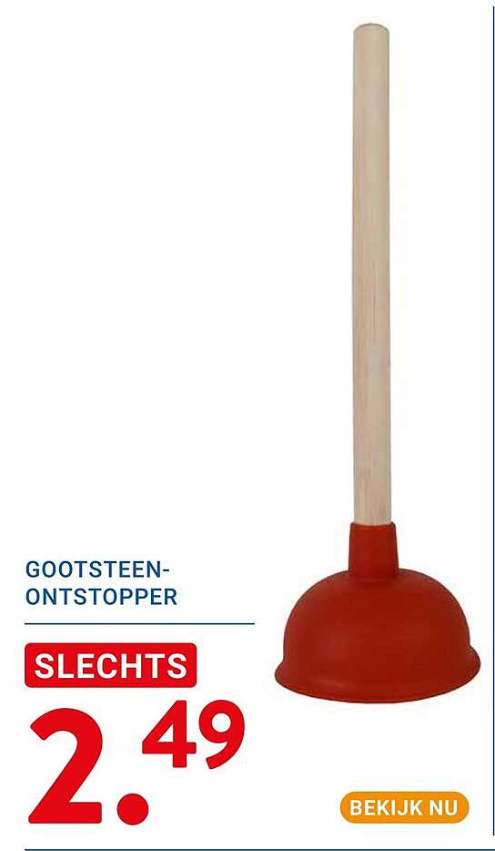 GOOTSTEEN-ONTSTOPPER SLECHTS