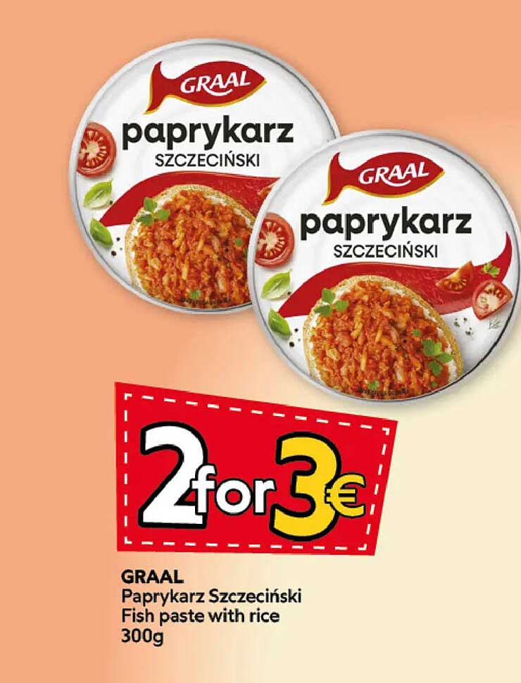 GRAAL Paprykarz Szczecinski Fish paste with rice 300g 2 for 3€