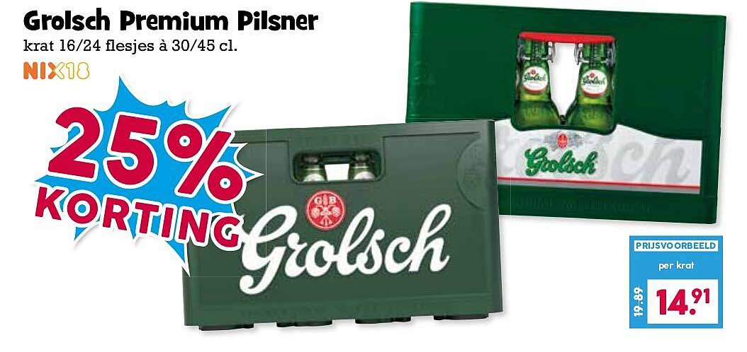 Grolsch Premium Pilsner 25% KORTING