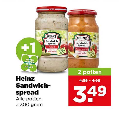 Heinz Sandwich-spread Alle potten à 300 gram 2 potten