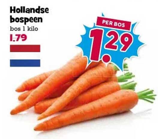 Hollandse bospeen bos 1 kilo