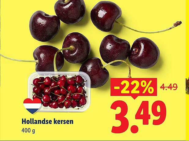 Hollandse kersen 400 g -22%