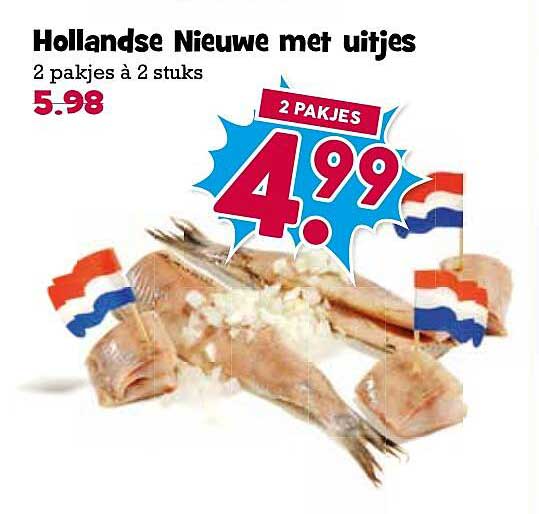 Hollandse Nieuwe met uitjes 2 pakjes 2 stuks