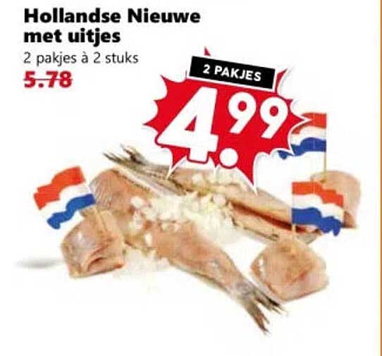 Hollandse Nieuwe met uitjes 2 pakjes à 2 stuks