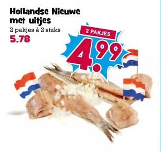 Hollandse Nieuwe met uitjes 2 pakjes a 2 stuks