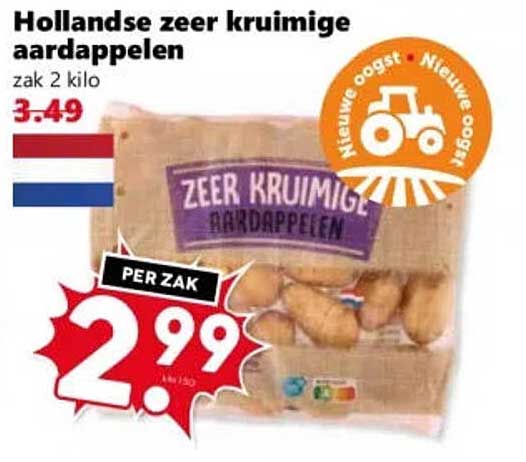 Hollandse zeer kruimige aardappelen