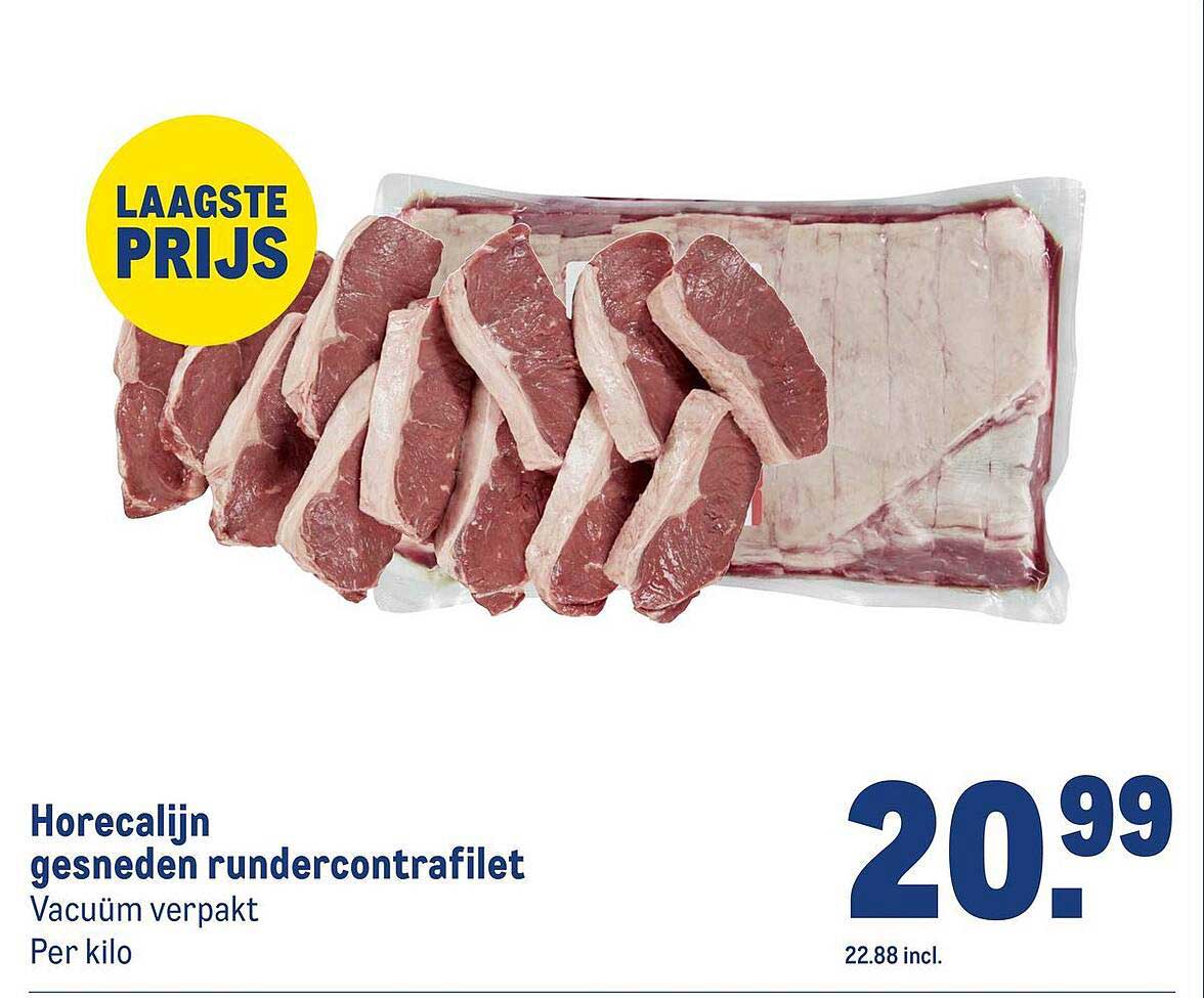 Horecalijn gesneden rundercontrafile t