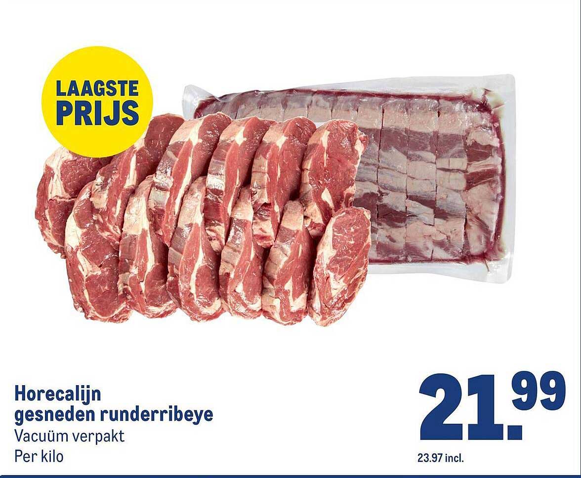 Horecalijn gesneden runderribeye