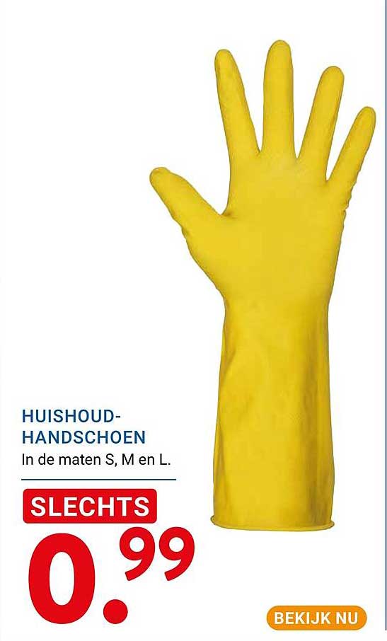 HUISHOUD-HANDSCHOEN In de maten S, M en L. SLECHTS
