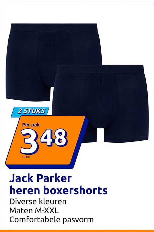 Jack Parker heren boxershorts 2 STUKS