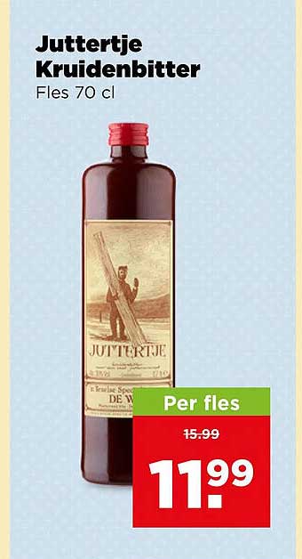 Juttertje Kruidenbitter Fles 70 cl