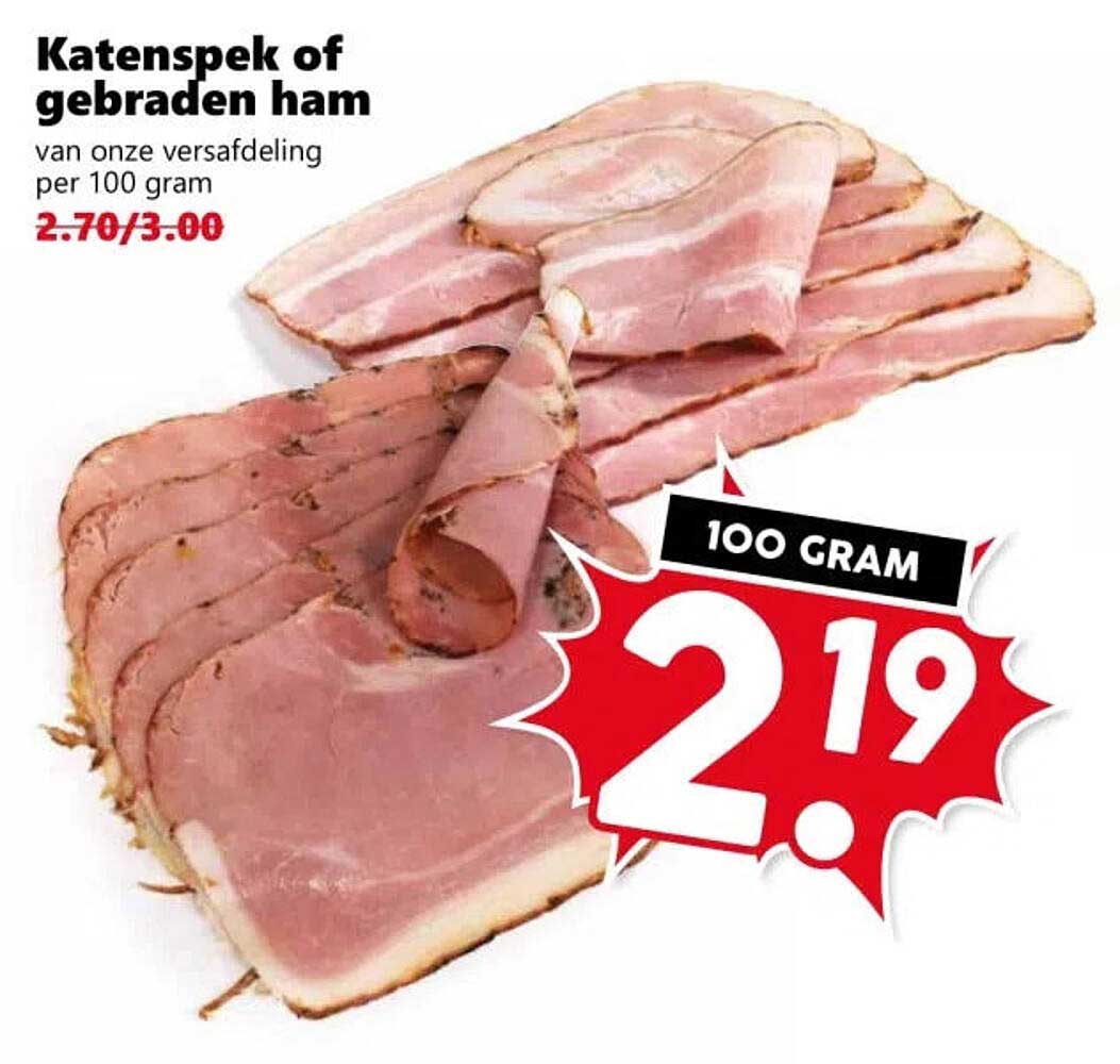 Katenspek of gebraden ham